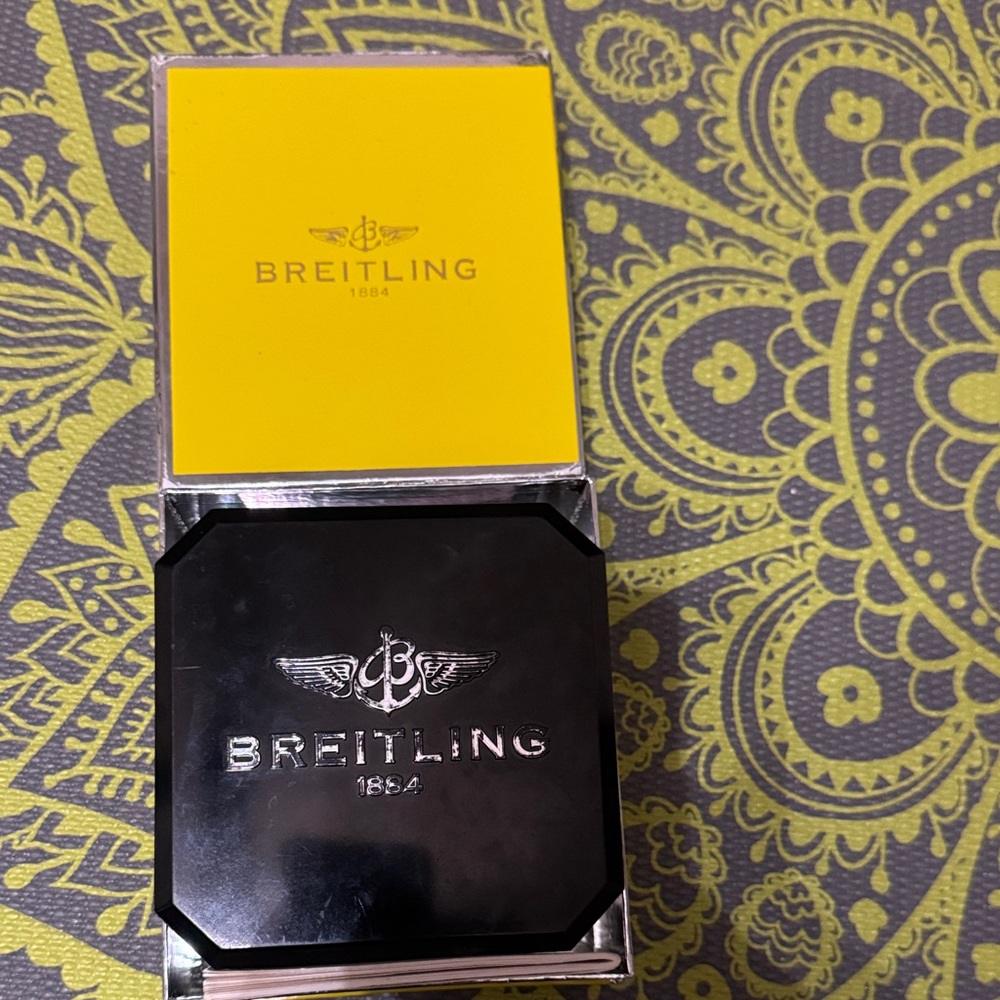 Breitling Silver Watch with Blue Dials - Picture 2 of 7